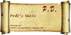 Práz Dolli névjegykártya